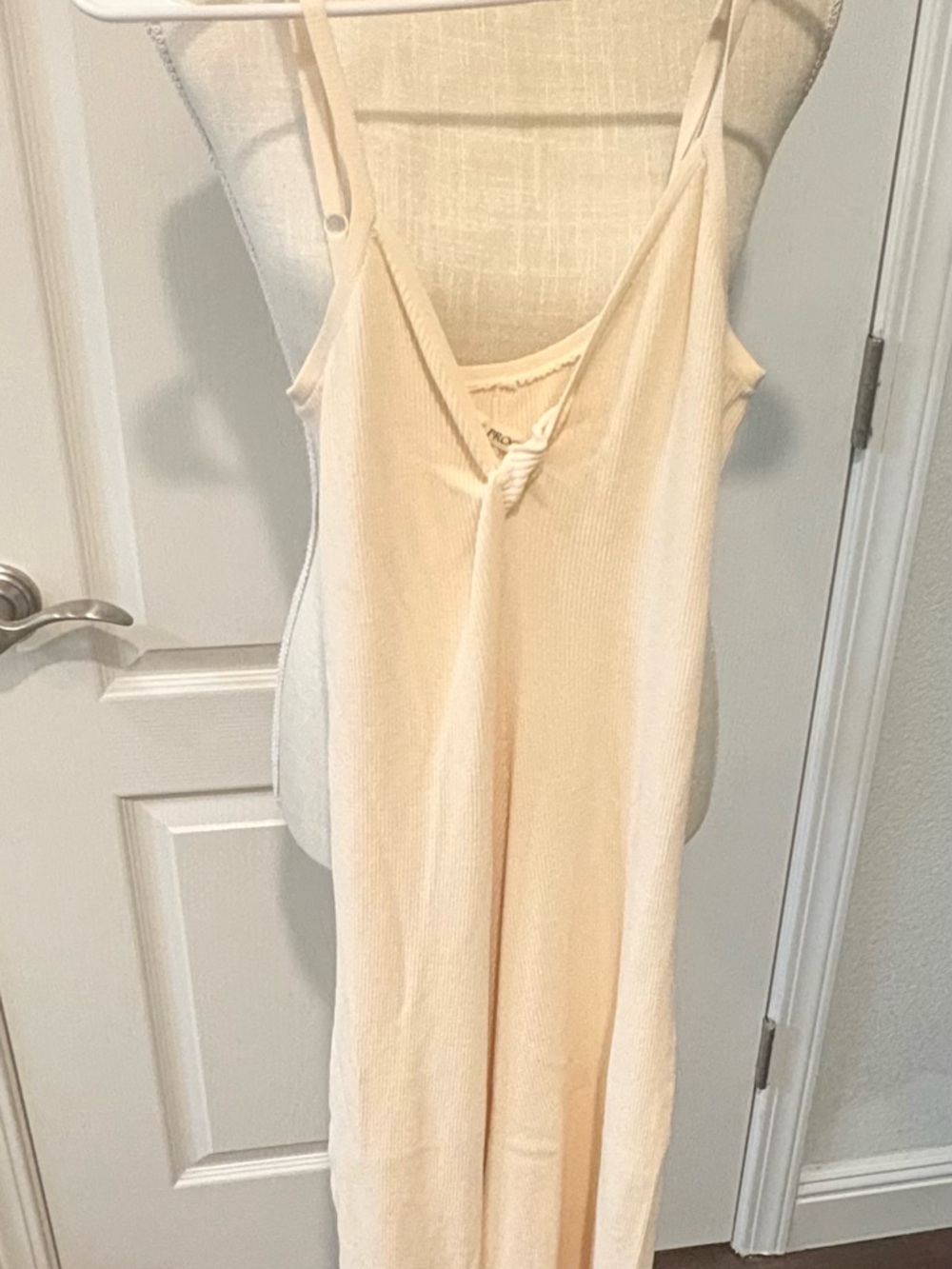 Live The Process Cream Ribbed jumpsuit - Picture 3 of 6